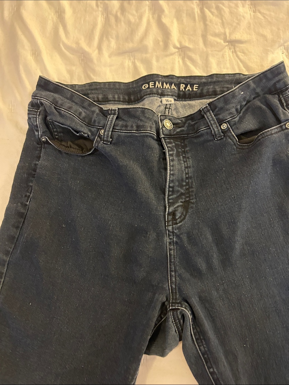 Gemma Rae Women's High-Rise Dark Blue Jeans
